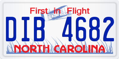 NC license plate DIB4682