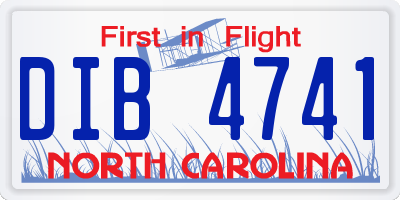 NC license plate DIB4741