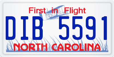 NC license plate DIB5591