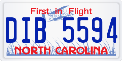 NC license plate DIB5594