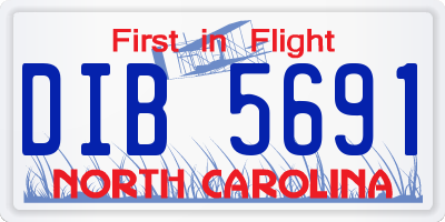 NC license plate DIB5691