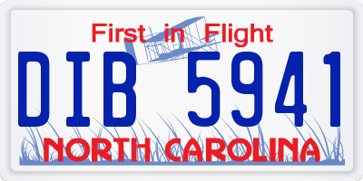 NC license plate DIB5941
