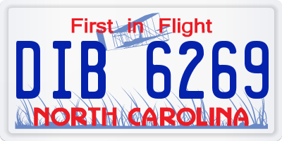 NC license plate DIB6269