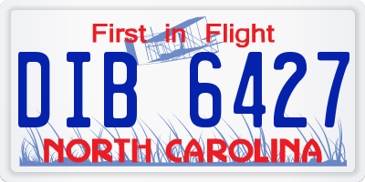 NC license plate DIB6427