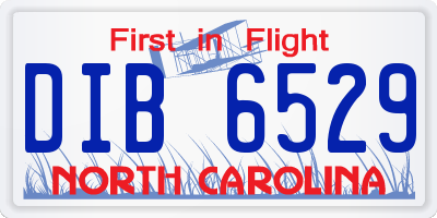 NC license plate DIB6529