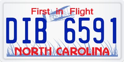 NC license plate DIB6591