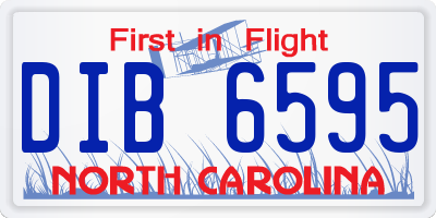 NC license plate DIB6595