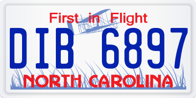 NC license plate DIB6897