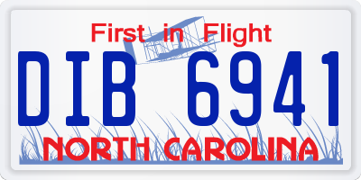 NC license plate DIB6941