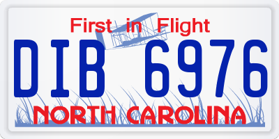 NC license plate DIB6976