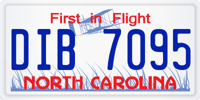 NC license plate DIB7095