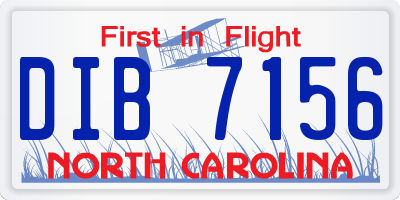 NC license plate DIB7156