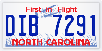 NC license plate DIB7291