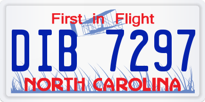NC license plate DIB7297