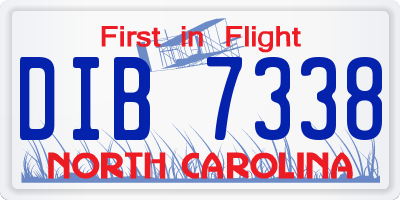 NC license plate DIB7338