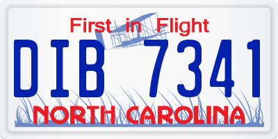 NC license plate DIB7341