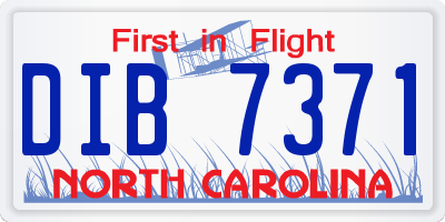 NC license plate DIB7371