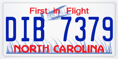 NC license plate DIB7379
