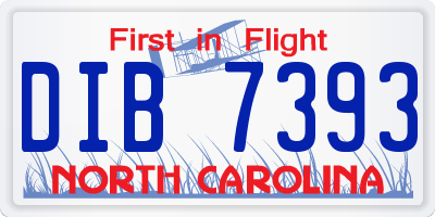 NC license plate DIB7393