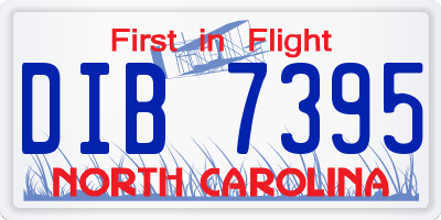 NC license plate DIB7395