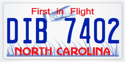 NC license plate DIB7402