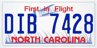 NC license plate DIB7428