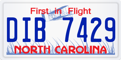 NC license plate DIB7429
