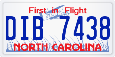 NC license plate DIB7438