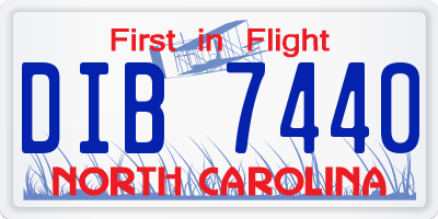 NC license plate DIB7440