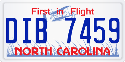 NC license plate DIB7459