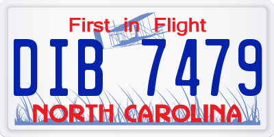 NC license plate DIB7479