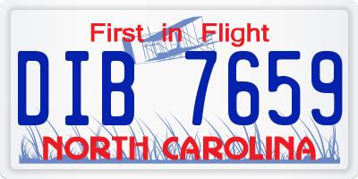 NC license plate DIB7659