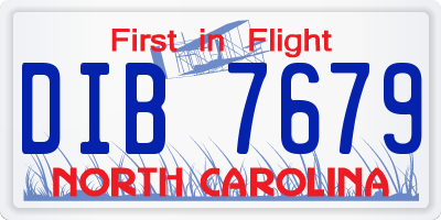 NC license plate DIB7679