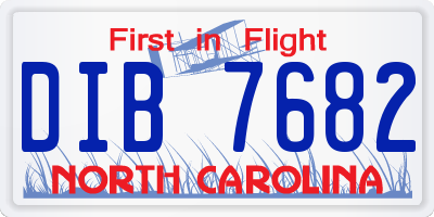 NC license plate DIB7682
