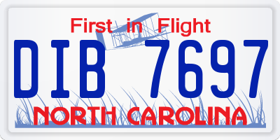 NC license plate DIB7697