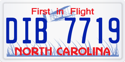 NC license plate DIB7719