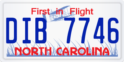 NC license plate DIB7746