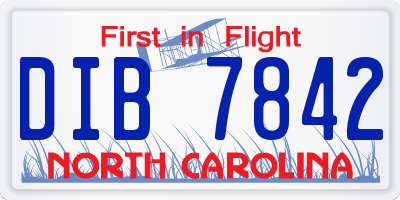 NC license plate DIB7842