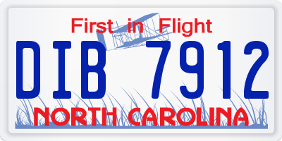 NC license plate DIB7912