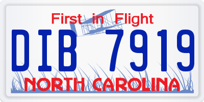 NC license plate DIB7919