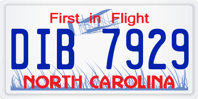 NC license plate DIB7929
