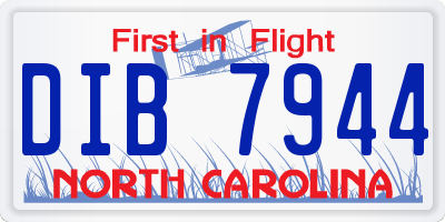 NC license plate DIB7944