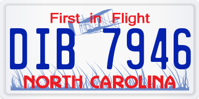 NC license plate DIB7946