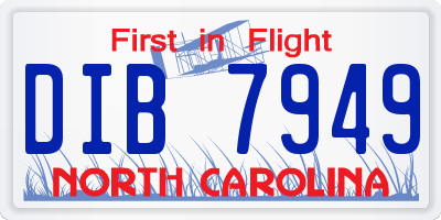NC license plate DIB7949