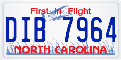 NC license plate DIB7964