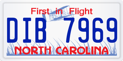 NC license plate DIB7969