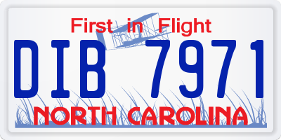 NC license plate DIB7971