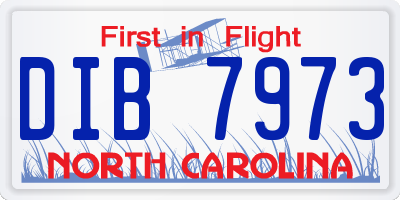NC license plate DIB7973