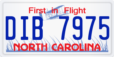 NC license plate DIB7975
