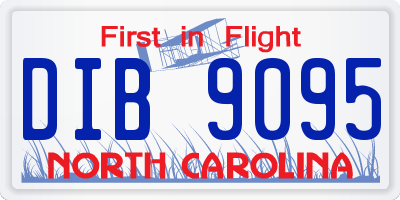 NC license plate DIB9095